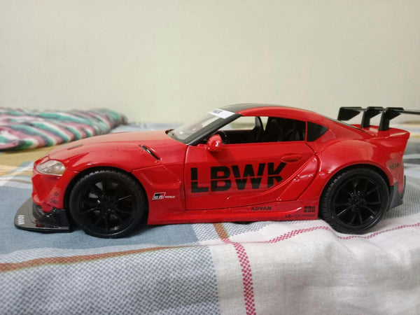 Toyota Supra GR LBWK 1:18 diecast scale model car collectible - Big Size
