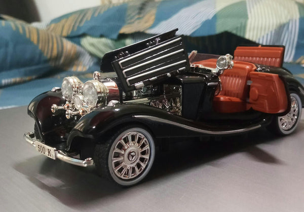 1936 Mercedes Benz 500K 1:24 Roadster diecast scale model car collectible | Assorted Colors