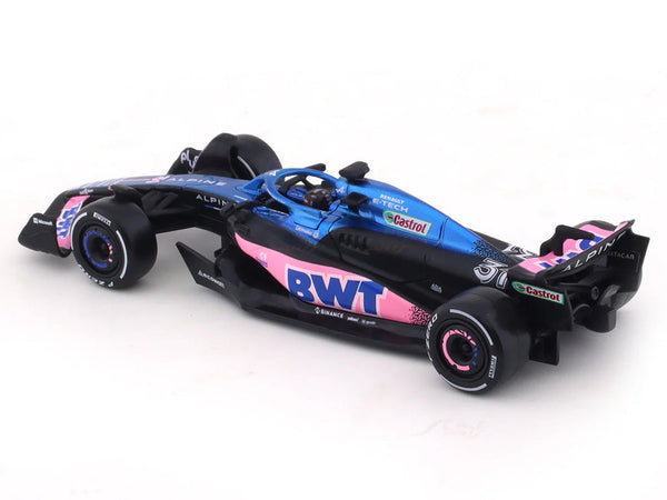 2023 BWT Alpine A523 Esteban Ocon 1:43 Bburago Formula 1 diecast scale model car