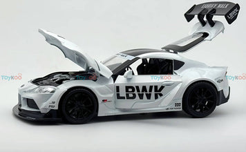 Toyota Supra GR LBWK 1:18 diecast scale model car collectible - Big Size