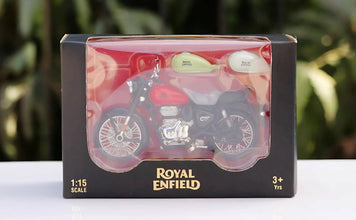 Royal Enfield Classic 350 1:15 licensed diecast bike with Supporting Wheels & 2 Extra Tanks