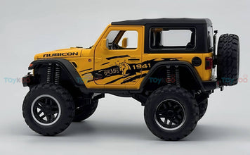 Jeep Wrangler Rubicon 1:18 diecast Scale Model car with Removable Top - Big Size