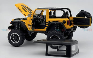 Jeep Wrangler Rubicon 1:18 diecast Scale Model car with Removable Top - Big Size