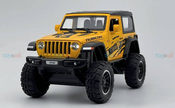 Jeep Wrangler Rubicon 1:18 diecast Scale Model car with Removable Top - Big Size