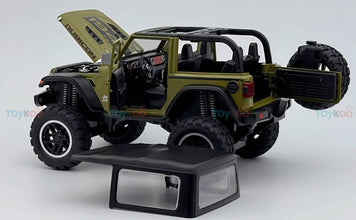 Jeep Wrangler Rubicon 1:18 diecast Scale Model car with Removable Top - Big Size