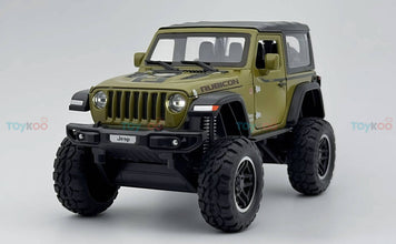 Jeep Wrangler Rubicon 1:18 diecast Scale Model car with Removable Top - Big Size