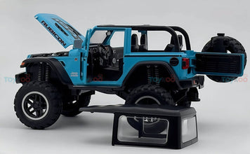 Jeep Wrangler Rubicon 1:18 diecast Scale Model car with Removable Top - Big Size