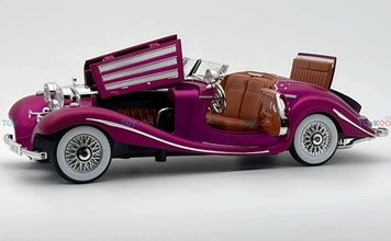 1936 Mercedes Benz 500K 1:24 Roadster diecast scale model car collectible | Assorted Colors