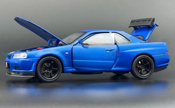 Nissan Skyline R34 GT-R 1:24 diecast scale model car collectible | Assorted Colors