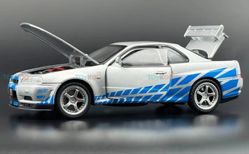 Nissan Skyline R34 GT-R 1:24 diecast scale model car collectible | Assorted Colors