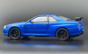 Nissan Skyline R34 GT-R 1:24 diecast scale model car collectible | Assorted Colors